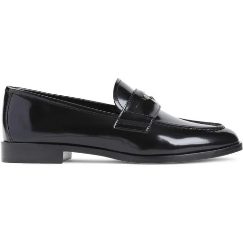 Loafer - Black Calf Leather Driver Loafer - Gr. 36 (EU) - in - für Damen - Giorgio Armani - Modalova