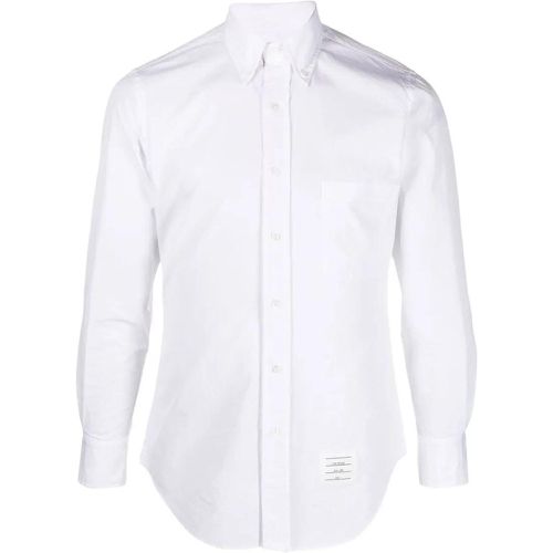 White Cotton Button-Down Detail Shirt - Größe 2 - Thom Browne - Modalova