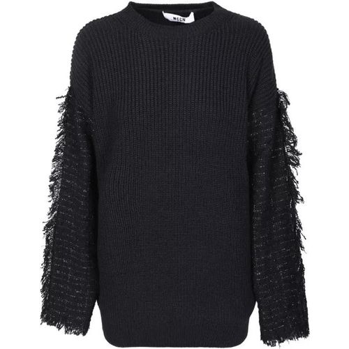 Ribbed Sweater - Größe M - black - MSGM - Modalova