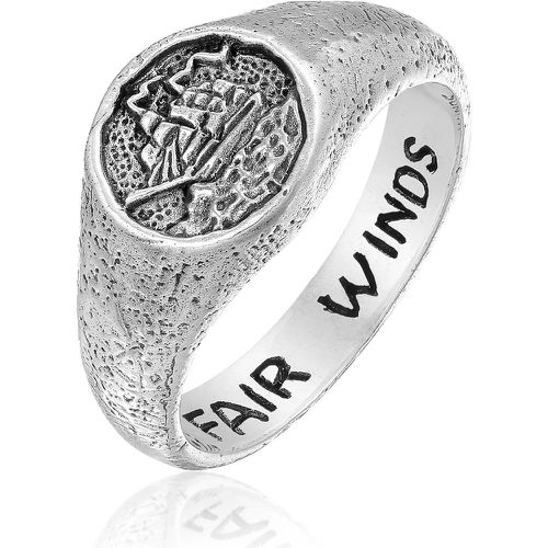 Ringe - Ring Siegelring Fair Winds 925 Silber - Gr. 62 MM - in Schwarz - für Damen - Haze & Glory - Modalova