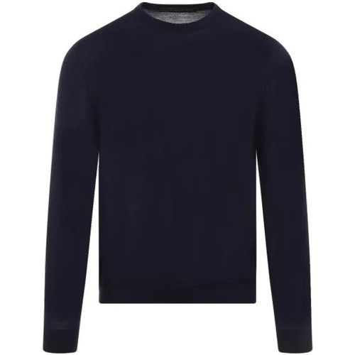 Navy Blue Wool Pullover - Größe L - Kiton - Modalova