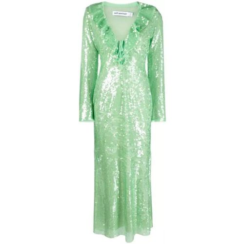 Green Sequin Midi Dress - Größe 10 - green - self-portrait - Modalova