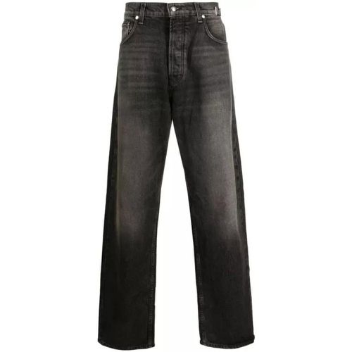 Mid-Rise Wide-Leg Black Denim Jeans - Größe 31 - black - Rhude - Modalova