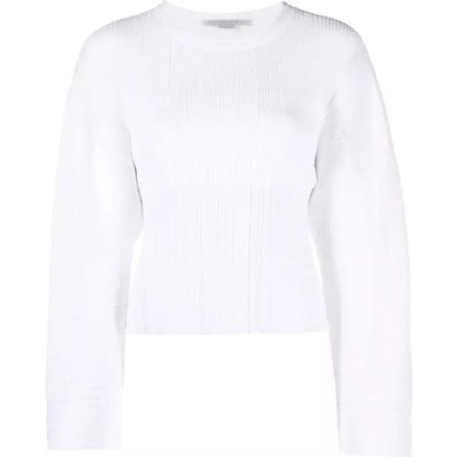 White Plisse Knit Blouse - Größe M - white - Stella Mccartney - Modalova