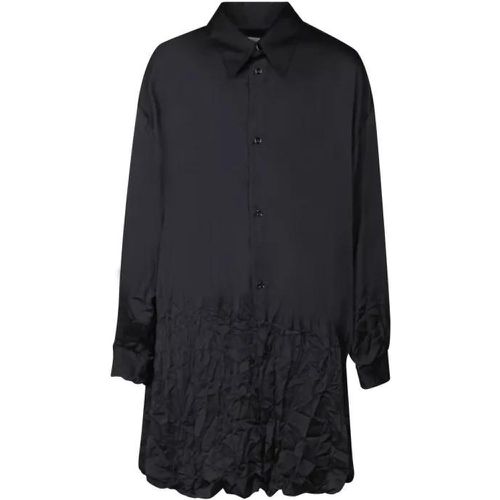 Signature Long-Sleeved Shirt Dress - Größe L - black - MM6 Maison Margiela - Modalova