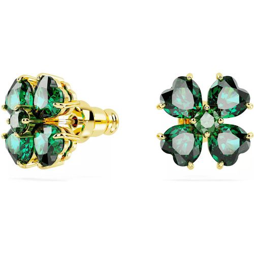 Ohrringe - Idyllia stud earrings, Clover, Gold-tone plated - Gr. unisize - in Grün - für Damen - Swarovski - Modalova