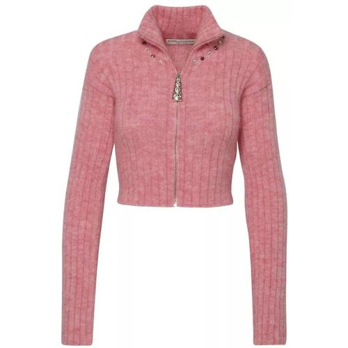 Rose Virgin Wool Blend Sweater - Größe 38 - pink - Alessandra Rich - Modalova