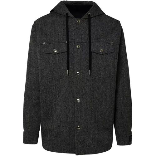 Black Virgin Wool Jacket - Größe 48 - black - Versace - Modalova