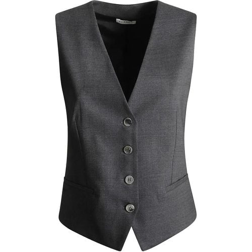 Charcoal Grey Virgin Wool Blend Sleeveless Top Wit - Größe L - P.A.R.O.S.H. - Modalova