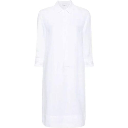 White Bead-Embellished Linen Shirt Dress - Größe 40 - white - PESERICO - Modalova