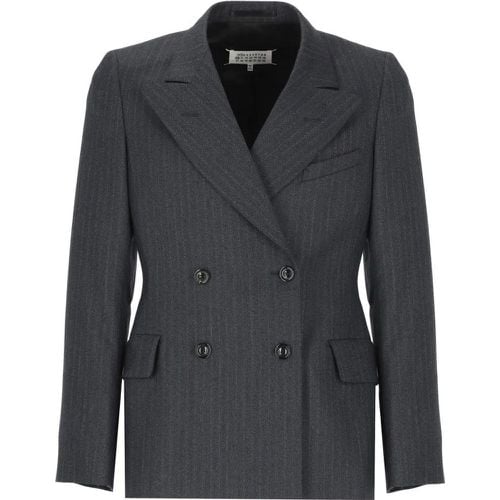 Wool Double-Breasted Blazer - Größe 44 - Maison Margiela - Modalova