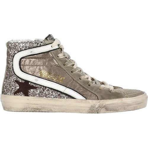 Low-Top Sneaker - Grey Leather Hightop Sneakers - Gr. 36 (EU) - in - für Damen - Golden Goose - Modalova