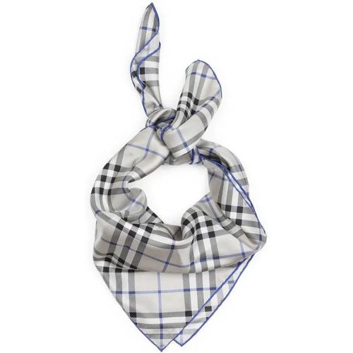 Tücher & Schals - Gray Iconic Check Silk Scarf - Gr. unisize - in - für Damen - Burberry - Modalova