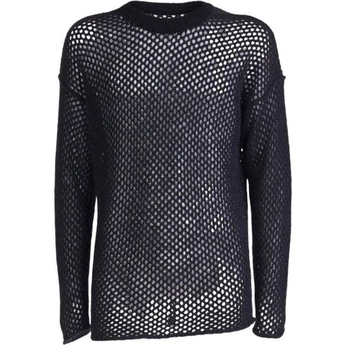 Pull filet �pais Noir mohair hom - Größe M - Isabel Benenato - Modalova