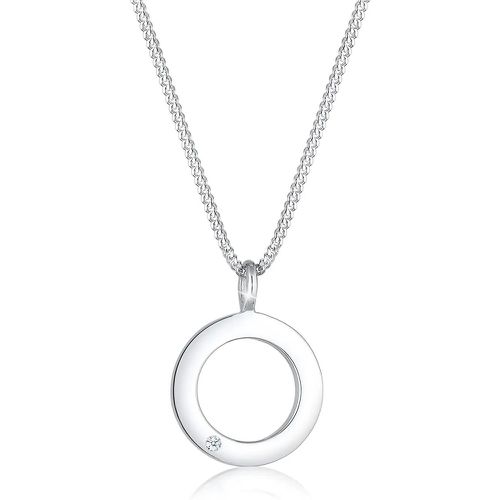 Halsketten - Halskette Kreis Unendlichkeit Diamant (0.015 ct) 9 - Gr. unisize - in Silber - für Damen - Elli - Modalova