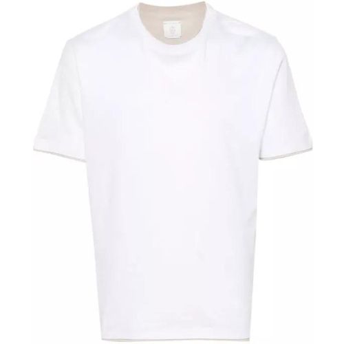 White Layered T-Shirt - Größe L - white - Eleventy - Modalova