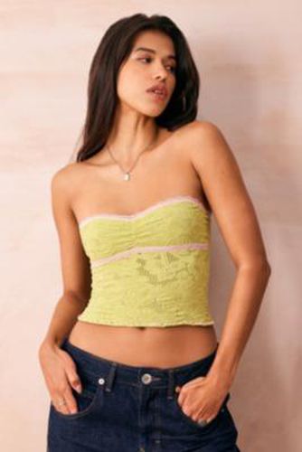 Aaliyah Textured Sweetheart Bandeau Top - Green XL at Urban Outfitters - Out From Under - Modalova