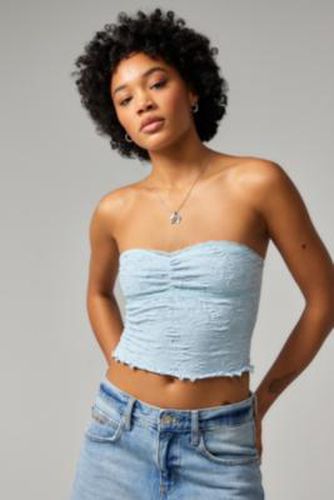 Aaliyah Textured Sweetheart Bandeau Top - Light Blue M/L at Urban Outfitters - Out From Under - Modalova