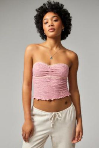 Aaliyah Textured Sweetheart Bandeau Top - Rose M/L at Urban Outfitters - Out From Under - Modalova