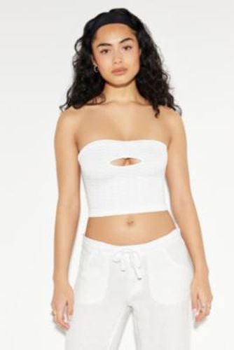 Arden Textured Cut-Out Tube Top - Ivory M/L at Urban Outfitters - Out From Under - Modalova