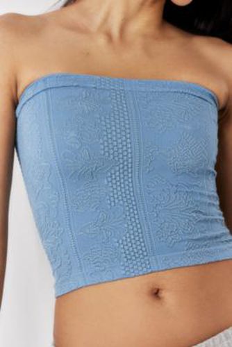 Tapestry Texture Bandeau Crop Top - Slate S at Urban Outfitters - Out From Under - Modalova