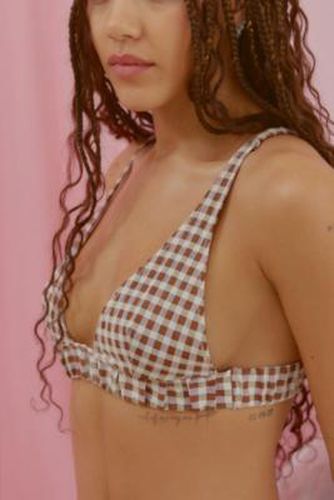 Gingham Triangle Bra - Chocolate S at Urban Outfitters - Out From Under - Modalova