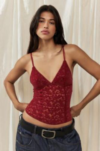 Je T'aime Flocked Cami Top - L at Urban Outfitters - Out From Under - Modalova