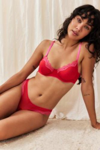 Mesh Cherish Contrast Underwired Bra - Red 32B at Urban Outfitters - Out From Under - Modalova