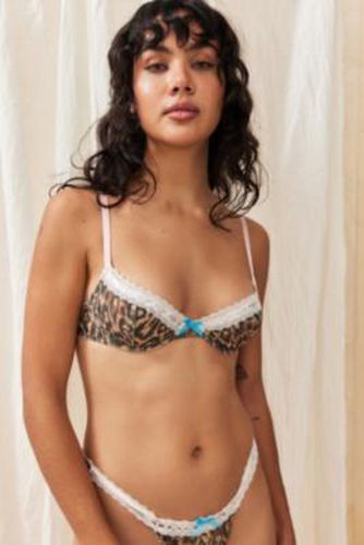 Cherish Leopard Print Bra - Neutral 32C at Urban Outfitters - Out From Under - Modalova