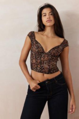 Amor Leopard Plunge Corset - M at Urban Outfitters - Out From Under - Modalova