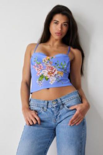 Floral Mesh Balconette Cami - Blue M at Urban Outfitters - Out From Under - Modalova