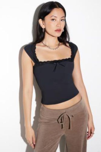Vivian Lace-Trim Top - Black S at Urban Outfitters - Out From Under - Modalova