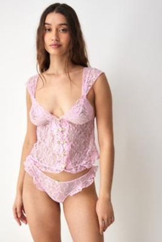 Daisy Lace Cami Top - Pink M at Urban Outfitters - Wild Lovers - Modalova