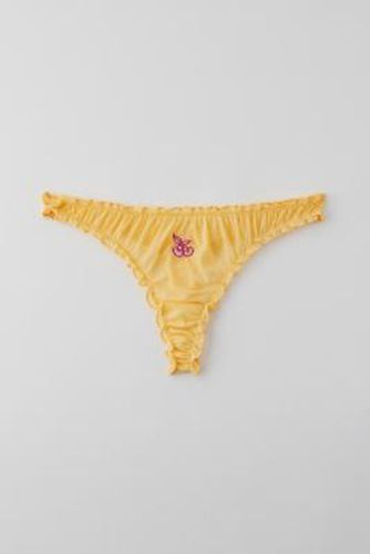 Sweet Nothings Embroidered Thong - Yellow M at Urban Outfitters - Out From Under - Modalova
