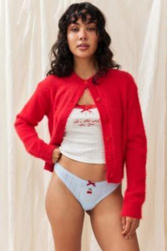 Cherry Pointelle Thong - Blue XL at Urban Outfitters - Out From Under - Modalova