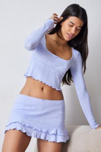 Pointelle Skort - Lilac M at Urban Outfitters - Out From Under - Modalova