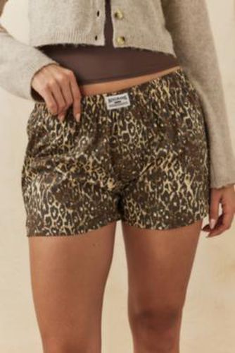 Leopard Print Boxer Shorts - Brown S at Urban Outfitters - Out From Under - Modalova