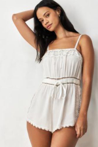 Sail Away With Me Playsuit - White S at Urban Outfitters - Out From Under - Modalova