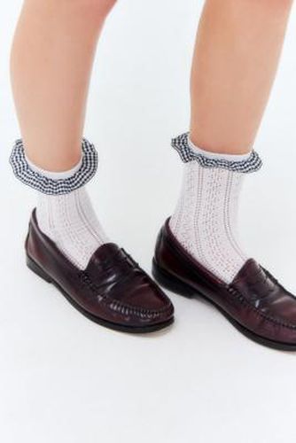 Gingham Frill Pointelle Socks - White at Urban Outfitters - Kimchi Blue - Modalova