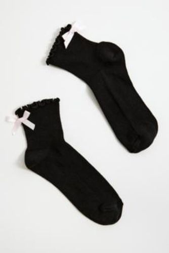 Cropped Bow Socks - Black at Urban Outfitters - Out From Under - Modalova