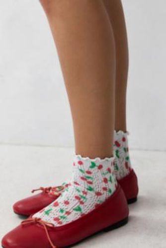Cherry Pointelle Socks - White at Urban Outfitters - Out From Under - Modalova