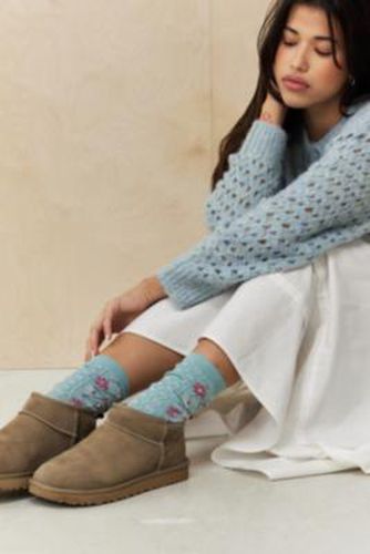 Floral Cable Knit Socks - Blue at Urban Outfitters - Out From Under - Modalova