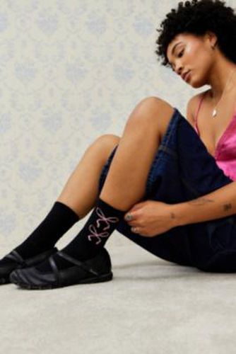 Jacquard Bow Socks - Black at Urban Outfitters - Out From Under - Modalova