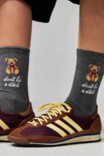 Don't Be A D*ck Bear Socks - Grey at Urban Outfitters - Out From Under - Modalova
