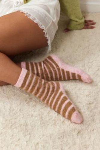 Striped Cosy Knit Socks - Pink at Urban Outfitters - Out From Under - Modalova