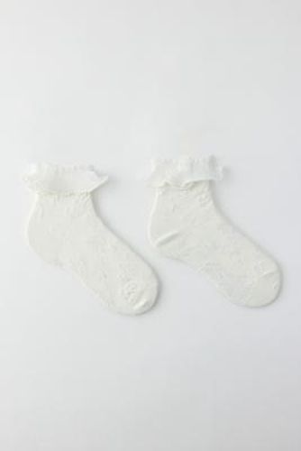 Pearl Ruffle Socks - White at Urban Outfitters - Out From Under - Modalova