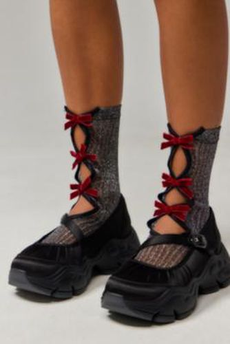 Cut-out Bow Glitter Socks - Grey at Urban Outfitters - Out From Under - Modalova