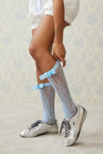 Bow Lace Knee High Socks - Light Blue at Urban Outfitters - Out From Under - Modalova
