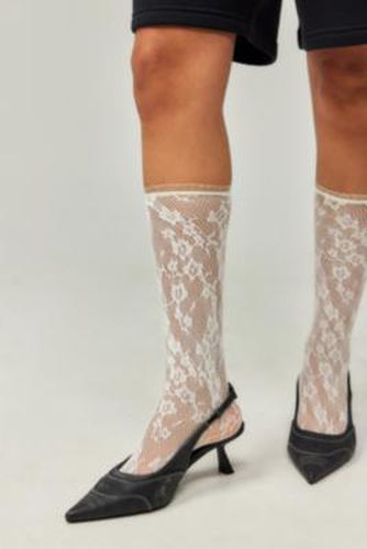Lace Knee High Socks - White at Urban Outfitters - Out From Under - Modalova