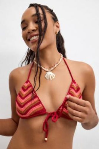 Stripe Crochet Triangle Bikini Top - S at Urban Outfitters - Out From Under - Modalova